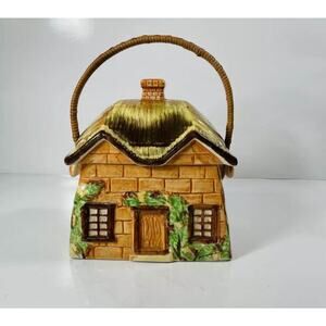 Vintage Occupied Japan Maruto Mu Cottage Ware Biscuit Cookie Jar 1945-1952